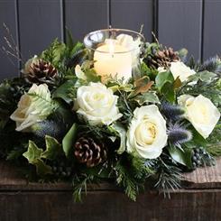 Christmas Table Centre - Beautiful White Table Centre