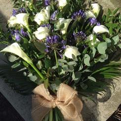 Funeral Flowers - Rose and Cala Lily Sheaf