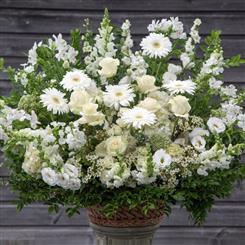 Walter Smith Flowers -Luxury White Country Basket