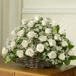 Walter Smith Flowers - Luxury White Rose Basket