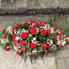 Funeral Flowers - A Comforting Carnation Spray Double Ended