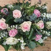 Funeral Flowers - A Single ended soft pink rose spray