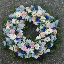 Funeral Flowers - Beautiful Pastel Wreath