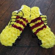 Funeral Flowers - Joyous Football Boots Tribute