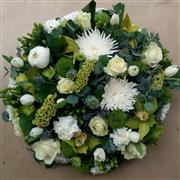 Funeral Flowers - Green ocean posy