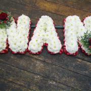 Funeral Flowers - Letter tributes Nan 
