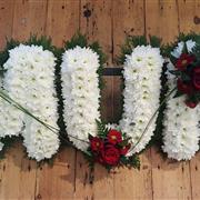Funeral Flowers - Mum Tribute letters 