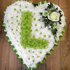 Funeral Flowers - Personalised Heart