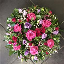 Funeral Flowers - Pink, Lilac and Red Posy