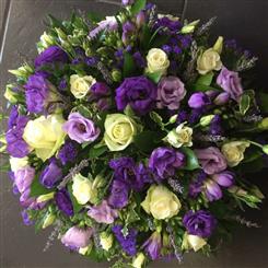 Funeral Flowers - Purple and White Posy