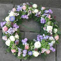 Funeral Flowers - Stunning Pastel Wreath