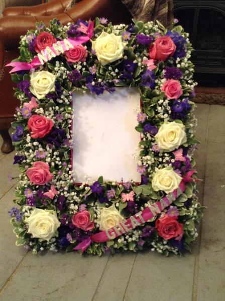 Funeral Flowers - Tribute Picture Frame